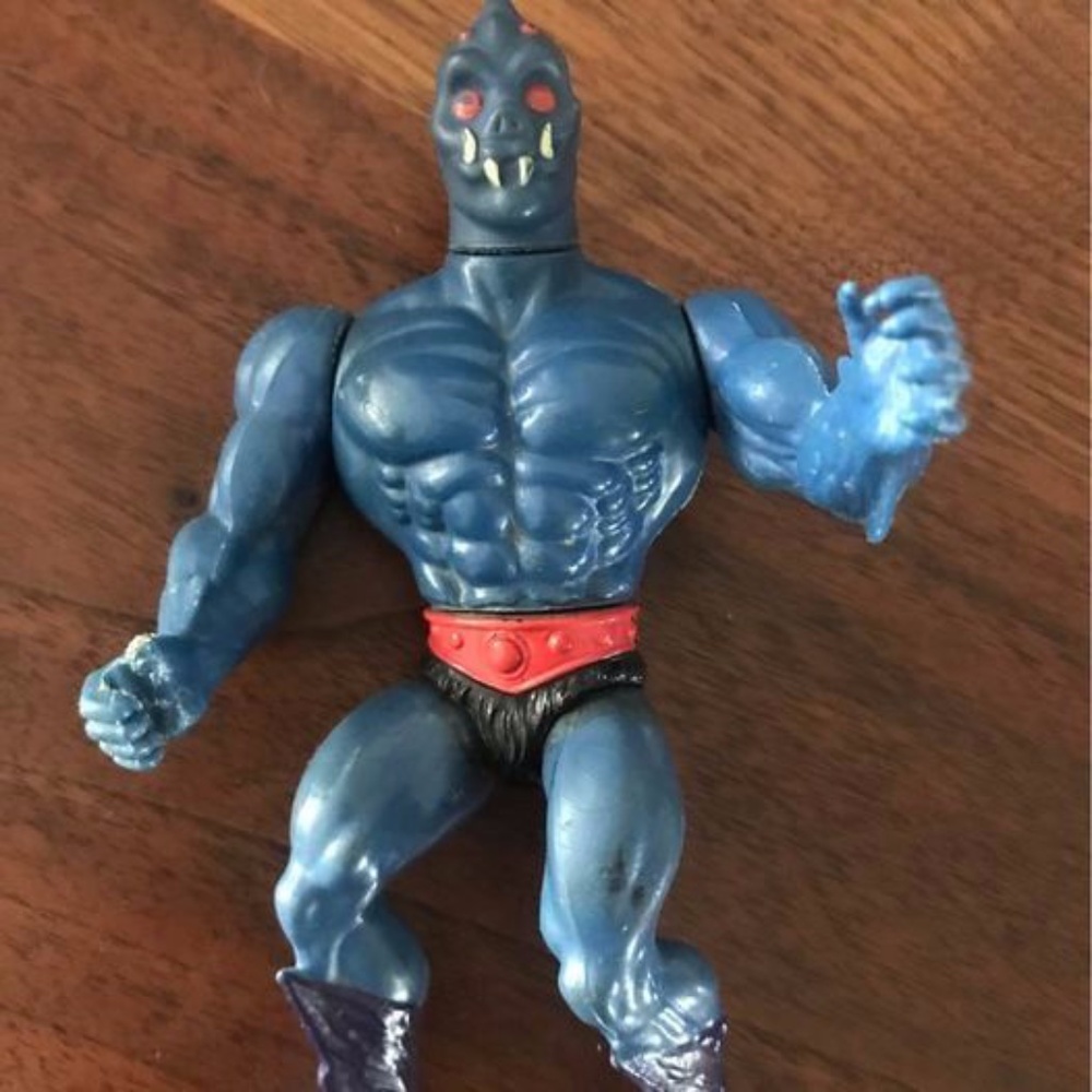 Blue Action Figure with Red Accents